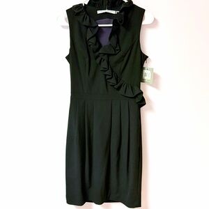 NWT Marc New York Andrew Marc Black Ruffle Dress
